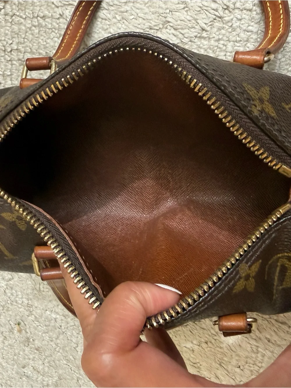 Louis Vuitton Papillon Monogram Mini Barrel Bag in Brown and Tan